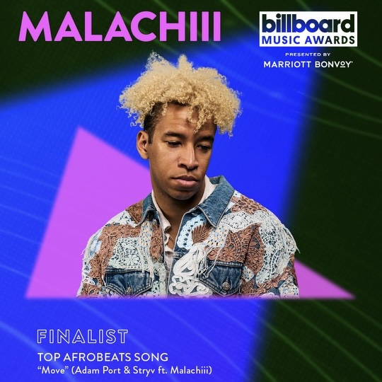 Photo of Malachiii's nomination for a BBMA for the song Move